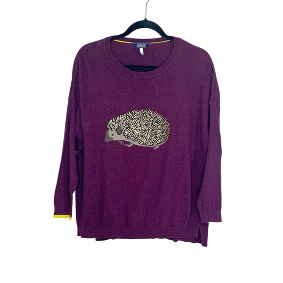 Joules Knitwear Beaded Hedgehog Knit jumper Sweater size US 10 - Picture 14 of 15